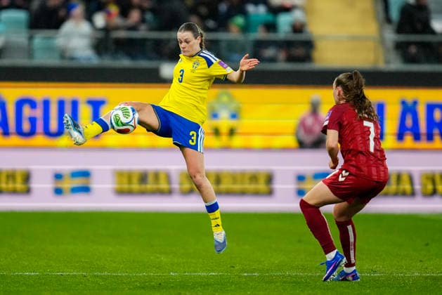 GOTHENBURG, SWEDEN 20260414 Sweden s Sofia Reidy during Tuesday s soccer match in the World Cup qualifier between Sweden and Denmark at Gamla Ullevi in Gothenburg GÖTEBORG SWEDEN x9200x  Copyright: xBjörnxLarssonxRosvall TTx WORLD CUP QUALIFYING SWEDEN-DENMARK