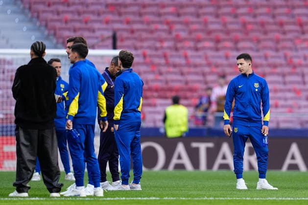 April 14, 2026, Madrid, Madrid, Spain: Roony Bardghji of FC Barcelona, Barca looks on during the UEFA Champions League 2025 26 Quarter-Final Second Leg match between Atletico de Madrid and FC Barcelona at Riyadh Air Metropolitano on April 14, 2026, in Madrid, Spain. Madrid Spain - ZUMAa181 20260414_zaa_a181_202 Copyright: xDennisxAgyemanx