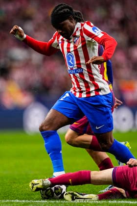 April 14, 2026, Madrid, Madrid, Spain: Ademola Lookman of Atletico de Madrid in action during the UEFA Champions League 2025 26 Quarter-Final Second Leg match between Atletico de Madrid and FC Barcelona, Barca at Riyadh Air Metropolitano on April 14, 2026, in Madrid, Spain. Atletico De Madrid V FC Barcelona - UEFA Champions League 2025 26 Quarter-Final Second Leg  - ZUMAa181 20260414_zaa_a181_243 Copyright: xOscarxJ.xBarrosox