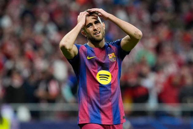 ATLETICO DE MADRID v FC Barcelona, Barca CHAMPIONS LEAGUE 2025 2026. QUARTER-FINALS 2ND LEG MATCH. FC Barcelona s Eric Garcia dejected during Champions League 2025 2026, Quarter-finals 2nd leg match. April 14 ,2026. (ALTERPHOTOS Acero) MadridSpain  Copyright: xAcerox