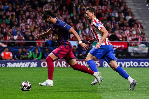 Atletico de Madrid vs FC Barcelona, on the 2025 26 UEFA Champions League Quarter Final Second Leg match UEFA champions league Atletico de Madrid vs FC Barcelona, MADRID, SPAIN, 14 April Ferran Torres celebrates his goal during the UEFA Champions League 2025 26 Quarter Final second Leg match between Atletico de Madrid and FC Barcelona at Riyadh Air Metropolitano Stadium Madrid Madrid Madrid Spain Copyright: xAlejandroxMatiasx
