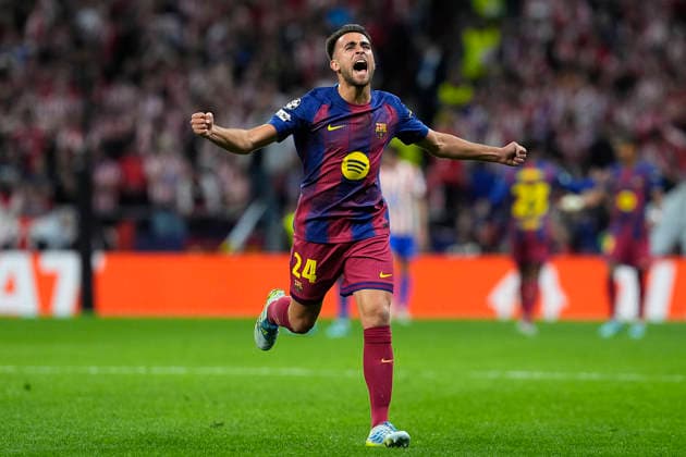 FC Barcelona, Barca s Eric Garcia celebrates goal during Champions League 2025 2026, Quarter-finals 2nd leg match. April 14 ,2026. (20260414187)