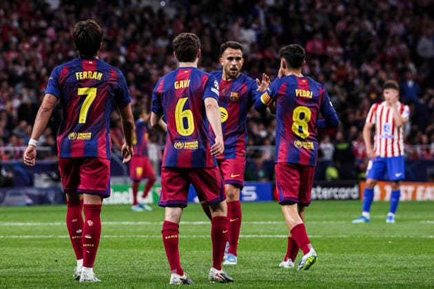 Atletico de Madrid vs FC Barcelona, on the 2025 26 UEFA Champions League Quarter Final Second Leg match UEFA champions league Atletico de Madrid vs FC Barcelona, MADRID, SPAIN, 14 April Ferran Torres celebrates his goal during the UEFA Champions League 2025 26 Quarter Final second Leg match between Atletico de Madrid and FC Barcelona at Riyadh Air Metropolitano Stadium Madrid Madrid Madrid Spain Copyright: xAlejandroxMatiasx