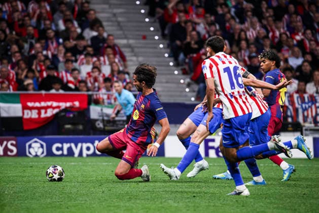 Atletico de Madrid vs FC Barcelona, on the 2025 26 UEFA Champions League Quarter Final Second Leg match UEFA champions league Atletico de Madrid vs FC Barcelona, MADRID,SPAIN, 14 April Ferran Torres of FC Barcelona during the UEFA Champions League 2025 26 Quarter Final second Leg match between Atletico de Madrid and FC Barcelona at Riyadh Air Metropolitano Stadium Madrid Madrid Madrid Spain Copyright: xAlejandroxMatiasx