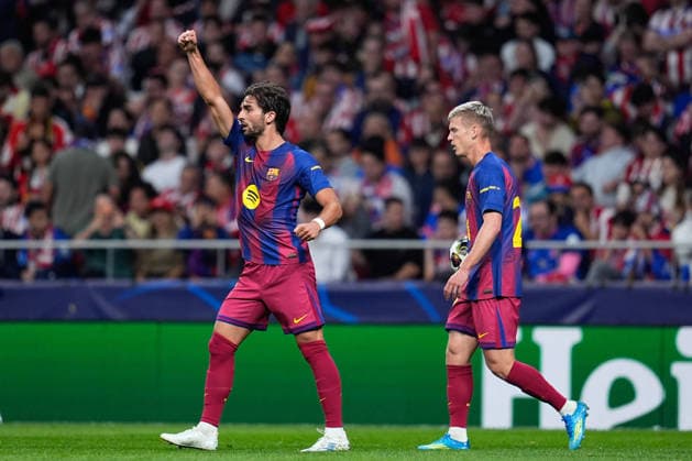 April 14, 2026, Madrid, Madrid, Spain: Ferran Torres of FC Barcelona, Barca celebrates a goal during the UEFA Champions League 2025 26 Quarter-Final Second Leg match between Atletico de Madrid and FC Barcelona at Riyadh Air Metropolitano on April 14, 2026, in Madrid, Spain. Madrid Spain - ZUMAa181 20260414_zaa_a181_269 Copyright: xDennisxAgyemanx