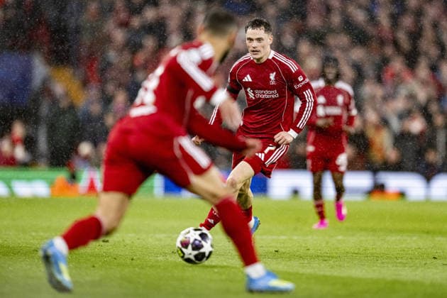 Liverpool v Paris Saint-Germain - UEFA Champions League 2025 26 LIVERPOOL, ENGLAND- APRIL 14: Florian Wirtz of Liverpool controls the ball during a UEFA Champions League 2025 26 match between Liverpool and Paris Saint-Germain in Liverpool on April 14, 2026 (Photo by Will Palmer Sports Press Photo) LiverpoolUnited Kingdom  Copyright: xWillxPalmer SportsxPressxPhotox