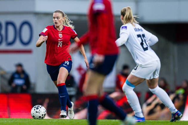 260414 Mathilde Harviken of Norway during the FIFA Women s World Cup Qualifier football match between Norway and Slovenia on April 14, 2026 in Lillestrom Photo Marius Simensen BILDBYRAN COP 238 VG0919 bbeng dam fifa world cup qualifiers football fotball fotball landskamp norge norway slovenia slovenien soccer vm kvalik vm kvalifisering kvinner  Copyright: MARIUSxSIMENSEN BB260414BB954