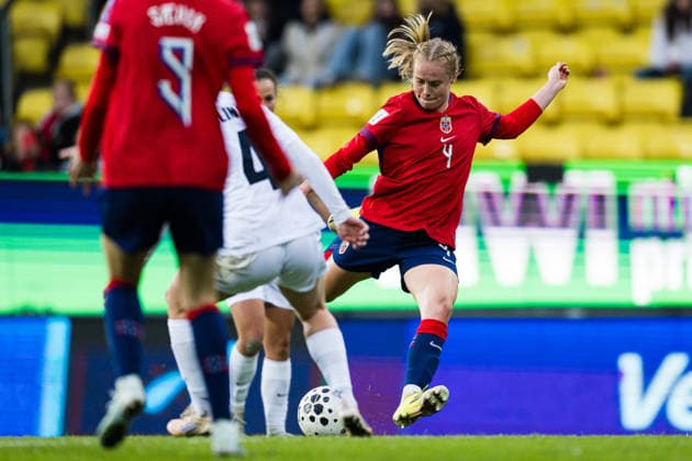 260414 Julie Blakstad of Norway during the FIFA Women s World Cup Qualifier football match between Norway and Slovenia on April 14, 2026 in Lillestrom Photo Marius Simensen BILDBYRAN COP 238 VG0919 bbeng dam fifa world cup qualifiers football fotball fotball landskamp norge norway slovenia slovenien soccer vm kvalik vm kvalifisering kvinner  Copyright: MARIUSxSIMENSEN BB260414BB963
