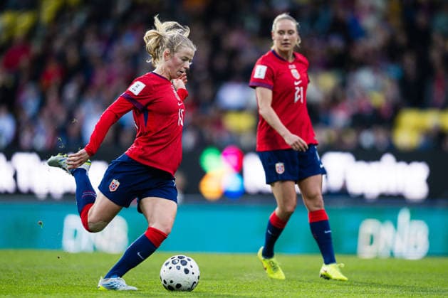 260414 Justine Kielland of Norway during the FIFA Women s World Cup Qualifier football match between Norway and Slovenia on April 14, 2026 in Lillestrom Photo Marius Simensen BILDBYRAN COP 238 VG0919 bbeng dam fifa world cup qualifiers football fotball fotball landskamp norge norway slovenia slovenien soccer vm kvalik vm kvalifisering kvinner  Copyright: MARIUSxSIMENSEN BB260414BB979