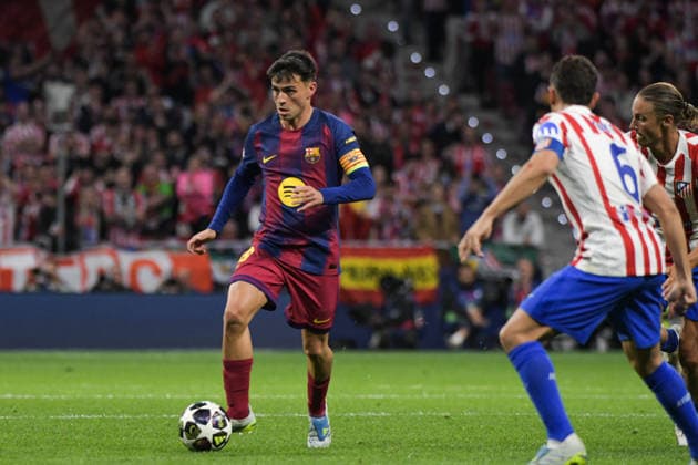 UEFA Champions League Quarter Finals Atletico Madrid v Barcelona Pedri of FC Barcelona, Barca during the UEFA Champions League Quarter Finals match Atletico Madrid vs Barcelona at Riyadh Air Metropolitano, Madrid, Spain on 14 April 2026 (Photo by Samuel Carreno News Images) Madrid Riyadh Air Metropolitano Madrid Spain Copyright: xSamuelxCarreno NewsxImagesx