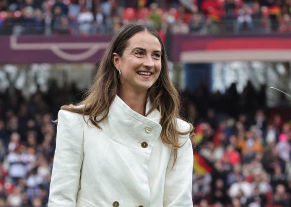 14 04 2026 Soccer womens soccer international match World Cup qualifier qualifying match qualifying match for the 2027 World Cup Germany gg Austria Sportfoto Zink DaMa xdaxmax Sara Däbritz Daebritz ehem Spielen Deutschland lacht Lachen freut sich Freude