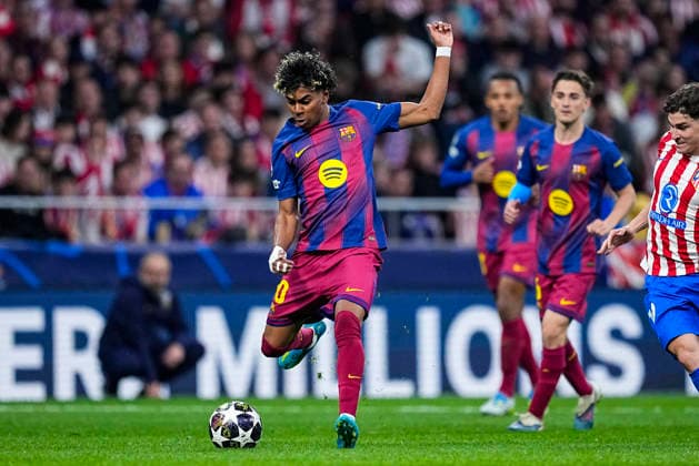 April 14, 2026, Madrid, Madrid, Spain: Lamine Yamal of FC Barcelona, Barca in action during the UEFA Champions League 2025 26 Quarter-Final Second Leg match between Atletico de Madrid and FC Barcelona at Riyadh Air Metropolitano on April 14, 2026, in Madrid, Spain. Madrid Spain - ZUMAa181 20260414_zaa_a181_316 Copyright: xOscarxJ.xBarrosox