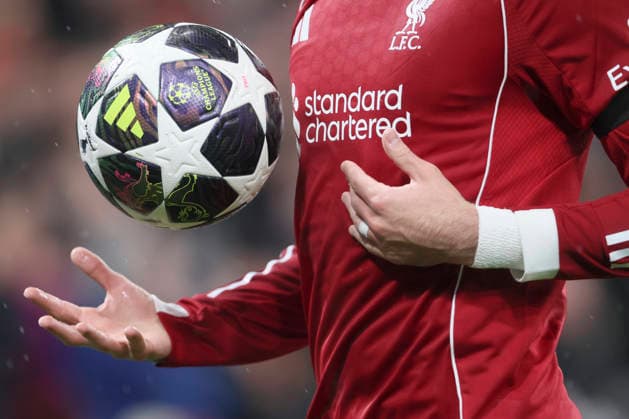 Liverpool FC v Paris Saint-Germain FC - UEFA Champions League 2025 26 Quarter-Final Second Leg Liverpool player with Champions League ball during the UEFA Champions League 2025 26 Quarter-Final Second Leg match between Liverpool FC and Paris Saint-Germain FC at Anfield on April 14, 2026 in Liverpool, England. WARNING! This Photograph May Only Be Used For Newspaper And Or Magazine Editorial Purposes. May Not Be Used For Publications Involving 1 player, 1 Club Or 1 Competition Without Written Authorisation From Football DataCo Ltd. For Any Queries, Please Contact Football DataCo Ltd on +44 (0) 207 864 9121 Liverpool Anfield England United Kingdom Copyright: xAllstarxPicturexLibraryxLtdx