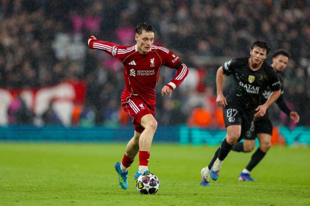 Football - UEFA Champions League - Quarter-Final - 2nd Leg - Liverpool FC v Paris Saint-Germain FC LIVERPOOL, ENGLAND - Tuesday, April 14, 2026: Liverpool s Florian Wirtz during the UEFA Champions League Quarter-Final 2nd Leg match between Liverpool FC and Paris Saint-Germain FC at Anfield. (Photo by David Rawcliffe Propaganda) LIVERPOOL Anfield MERSEYSIDE ENGLAND  Copyright: xDavidxRawcliffex P2026-04-14-Liverpool_PSG-110