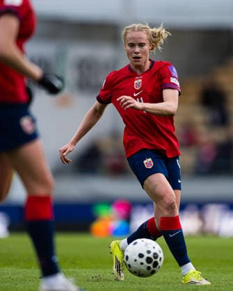 260414 Julie Blakstad of Norway during the FIFA Women s World Cup Qualifier football match between Norway and Slovenia on April 14, 2026 in Lillestrom Photo Marius Simensen BILDBYRAN COP 238 VG0919 bbeng dam fifa world cup qualifiers football fotball fotball landskamp norge norway slovenia slovenien soccer vm kvalik vm kvalifisering kvinner  Copyright: MARIUSxSIMENSEN BB260414ZB006