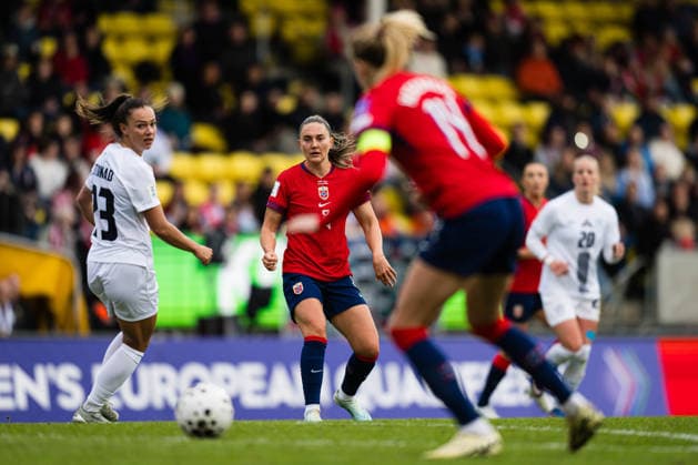 260414 Vilde Boe Risa of Norway during the FIFA Women s World Cup Qualifier football match between Norway and Slovenia on April 14, 2026 in Lillestrom Photo Marius Simensen BILDBYRAN COP 238 VG0919 bbeng dam fifa world cup qualifiers football fotball fotball landskamp norge norway slovenia slovenien soccer vm kvalik vm kvalifisering kvinner  Copyright: MARIUSxSIMENSEN BB260414ZQ003