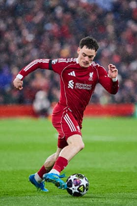 Liverpool FC v Paris Saint-Germain FC - UEFA Champions League 2025 26 Quarter-Final Second Leg LIVERPOOL, ENGLAND - APRIL 14: Florian Wirtz of Liverpool FC runs with the ball during the UEFA Champions League 2025 26 Quarter-Final Second Leg match between Liverpool FC and Paris Saint-Germain FC at Anfield on April 14, 2026 in Liverpool, England. (Photo by Jose Javier Martinez Photo Players Images Magara Press) Liverpool Anfield Stadium England Copyright: xJosexJavierxMartinezx
