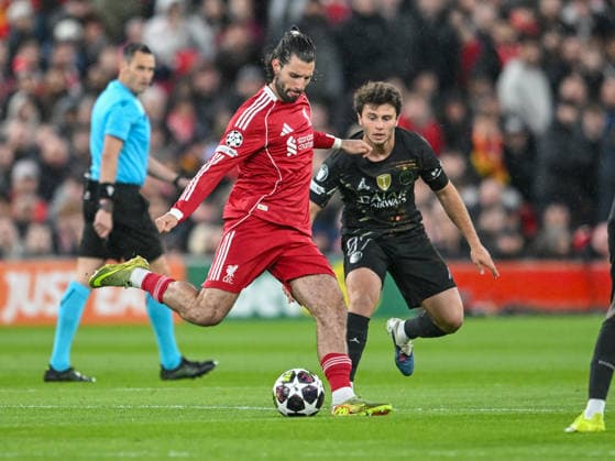 Liverpool v Paris Saint-Germain UEFA Champions League Dominik Szoboszlai of Liverpool during the UEFA Champions League Quarter-final Second Leg match at Anfield, Liverpool 14 04 2026 UK Newspapers OUT Copyright: xKarlxVallantinex FIL-23285-0033