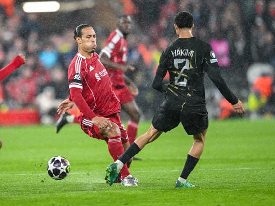 Liverpool v Paris Saint-Germain UEFA Champions League Virgil van Dijk of Liverpool and Achraf Hakimi of Paris Saint-Germain during the UEFA Champions League Quarter-final Second Leg match at Anfield, Liverpool 14 04 2026 UK Newspapers OUT Copyright: xKarlxVallantinex FIL-23285-0066