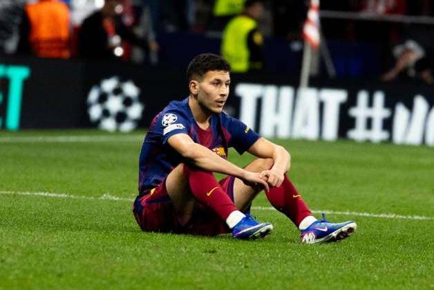 April 14, 2026, Barcelona, Barcelona, Spain: Roony Bardghji of FC Barcelona, Barca in action after lose the UEFA Champions League Quarter Final second leg match between Atletico de Madrid and FC Barcelona at Riyadh Air Metropolitano on April 14, 2026 in Madrid, Spain. Barcelona Spain - ZUMAs316 20260414_znp_s316_099 Copyright: xMartixSeguraxRamonedax