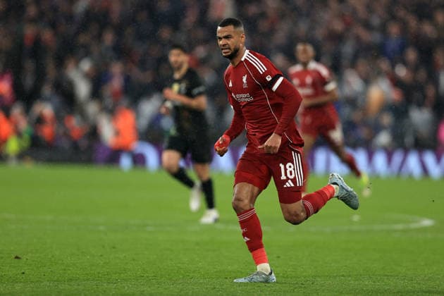 RECORD DATE NOT STATED 14th April 2026; Anfield, Liverpool, Merseyside, England; UEFA Champions League Football, Liverpool versus Paris Saint Germain; Cody Gakpo of Liverpool DavidxBlunsden