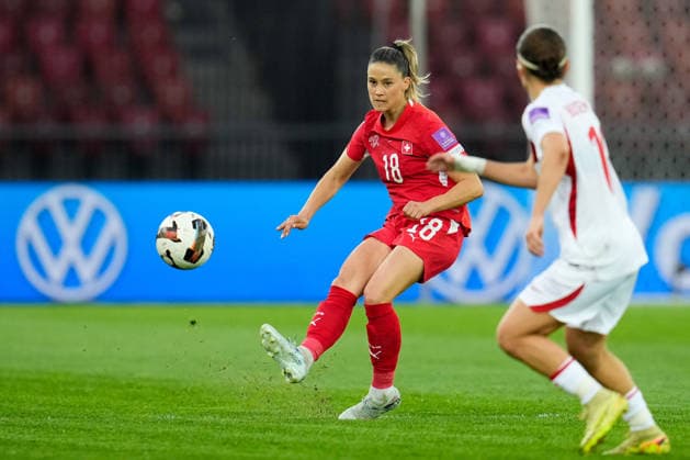 Viola Calligaris 18 (Switzerland) during Women s Qualifiers - Switzerland vs Turkey , FIFA World Cup, WM, Weltmeisterschaft, Fussball match in Zurich, Switzerland, April 14 2026  Copyright: xScottxColeman IPAxSportx xipa-agency.netx xx IPA_73966861 IPA_Agency_IPA73966861