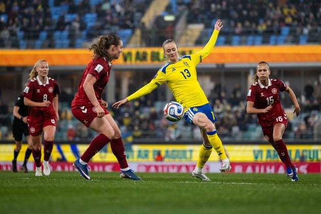 260414 Amanda Ilestedt of Sweden during the FIFA Women s World Cup Qualifier football match between Sweden and Denmark on April 14, 2026 in Gothenburg Photo Mathias Bergeld BILDBYRAN kod MB CS0928 fotboll football soccer fotball vm kval kval fifa womens world cup qualifier qualifier sverige sweden danmark denmark dam bbeng women kvinner  Copyright: MATHIASxBERGELD BB260414MB081