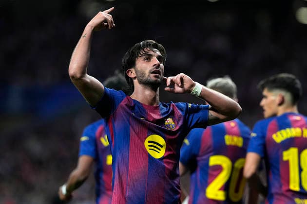 ATLETICO DE MADRID v FC Barcelona, Barca CHAMPIONS LEAGUE 2025 2026. QUARTER-FINALS 2ND LEG MATCH. FC Barcelona s Ferran Torres celebrates goal (then cancelled) during Champions League 2025 2026, Quarter-finals 2nd leg match. April 14 ,2026. (ALTERPHOTOS Acero) MadridSpain  Copyright: xAcerox