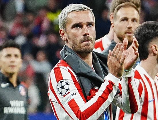 April 14, 2026, Madrid, Bretagne, spain: 7 Antoine Griezmann of Atletico Madrid During the UEFA Champions League quarter-final retour football match between Atletico Madrid and FC Barcelone, on April 14, 2026 at the Riyadh Air Metropolitano in Spain - Photo: Madrid spain - ZUMAl193 20260414_zsp_l193_035 Copyright: xLaurentxLairysx
