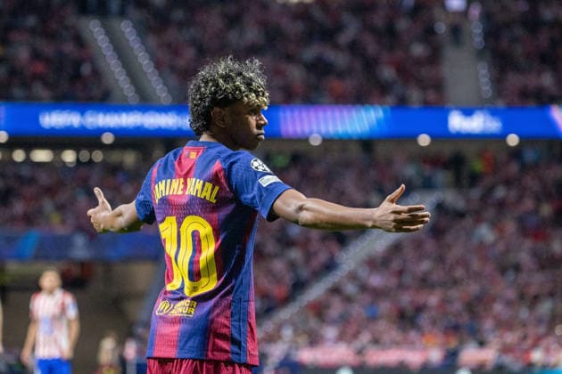 April 14, 2026, Madrid, Spain: Lamine Yamal of FC Barcelona, Barca seen during the UEFA Champions League quarter-final second leg match between AtlÃ tico de Madrid and FC Barcelona played at the Riyadh Air Metropolitano Stadium. Final score: AtlÃ tico de Madrid 1 - 2 FC Barcelona. Madrid Spain - ZUMAs197 20260414_aaa_s197_122 Copyright: xDavidxCanalesx