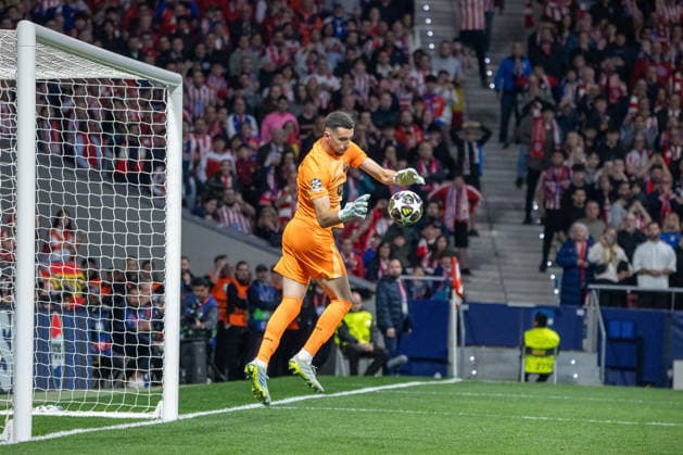 April 14, 2026, Madrid, Spain: Joan Garcia of FC Barcelona, Barca in action during the UEFA Champions League quarter-final second leg match between AtlÃ tico de Madrid and FC Barcelona, ??played at the Riyadh Air Metropolitano Stadium. Final score: AtlÃ tico de Madrid 1 - 2 FC Barcelona. Madrid Spain - ZUMAs197 20260414_aaa_s197_134 Copyright: xDavidxCanalesx