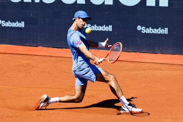 April 15, 2026, Barcelona, Barcelona, Spain: Nuno Borges in action during the round of 16 match of the Barcelona Open Banc Sabadell ATP, Tennis Herren 500 tennis tournament at Real Club de Tenis Barcelona on April 15, 2026 in Barcelona, Spain. Barcelona Open Banc Sabadell 2026 - ATP 500  - ZUMAs316 20260415_znp_s316_012 Copyright: xMartixSeguraxRamonedax