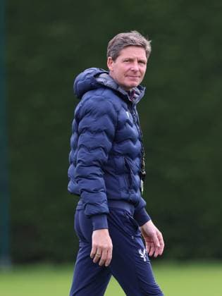 LONDON, ENGLAND, APRIL 15: Oliver Glasner Manager of Crystal Palace during the Crystal Palace Training Session on MD-1 ahead of the UEFA Conference league match between ACF Fiorentina v Crystal Palace FC at Crystal Palace Training Ground, London, England, on April 15. (Photo by Daniel Weir)  Copyright: xDanielxWeir SportsxPressxPhotox Sportspressphoto_SPR130040