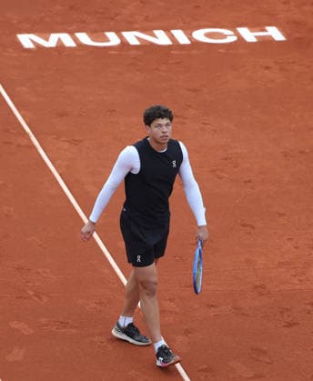 15 04 2026, BMW Open 2026 MTTC Iphitos Munich, Tennis , Sport, in the picture Ben Shelton USA wins against Alexander Blocks BEL