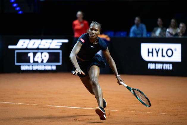 Noma Noha Akugue Germany in the picture, Alycia Parks USA vs Noma Noha Akugue Germany , 1 round, GER, Porsche Tennis Grand Prix Stuttgart, WTA 500, 15 04 2026 GER, Porsche Tennis Grand Prix Stuttgart, WTA 500, 15 04 2026 Stuttgart Copyright: xEibner-Pressefoto Memmlerx EP_MMR