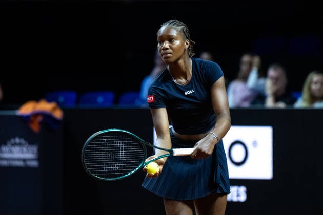 Noma Noha Akugue Germany in the picture, Alycia Parks USA vs Noma Noha Akugue Germany , 1 round, GER, Porsche Tennis Grand Prix Stuttgart, WTA 500, 15 04 2026 GER, Porsche Tennis Grand Prix Stuttgart, WTA 500, 15 04 2026 Stuttgart Copyright: xEibner-Pressefoto Memmlerx EP_MMR