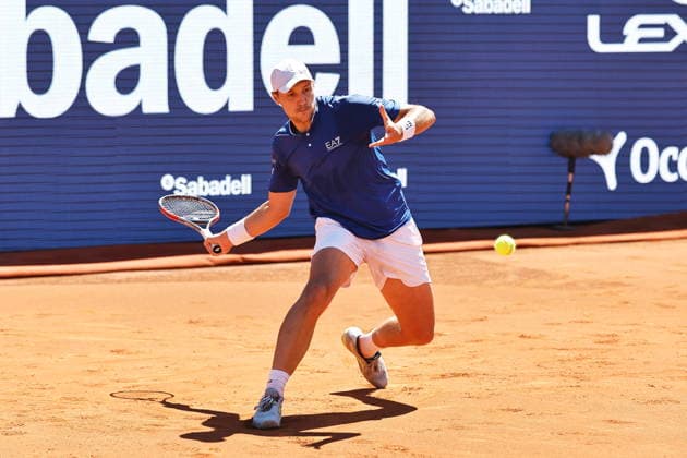 Hamad Medjedovic (SRB), APRIL 15, 2026 - Tennis : Medjedovic during singles 2nd round match against Alex De Minaur on the Barcelona Open Banc Sabadell tennis tournament at the Real Club de Tenis de Barcelona in Barcelona, Spain. Noxthirdxpartyxsales  aflo_327027955