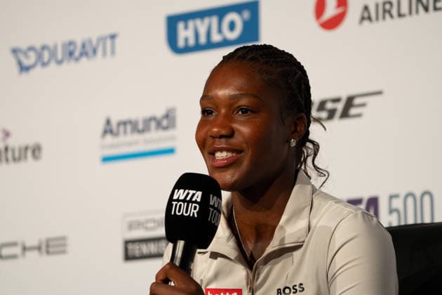 Noma Noha Akugue GER , Press conference, Interview, GER, Alycia Parks vs Noma Noha Akugue, Tennis, ATP Tournament, WTA 500, Porsche Tennis Grand Prix, 15 04 2026, GER, Alycia Parks vs Noma Noha Akugue, Tennis, ATP Tournament, WTA 500, Porsche Tennis Grand Prix, 15 04 2026, Stuttgart Copyright: xEibner-Pressefoto EdwardxCheungx EP_ECG
