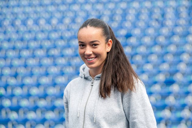 Czech tennis player Tereza Valentova poses during the press conference, PK, Pressekonferenz to WTA, Tennis Damen Prague Open tournament in Prague, Czech Republic, April 15, 2026, which will take place from July 20th to 26th in Stvanice, Prague, Czech Republic. (CTKxPhoto OndrejxDeml) CTKPhotoP2026041507028  CTKPhotoP2026041507028