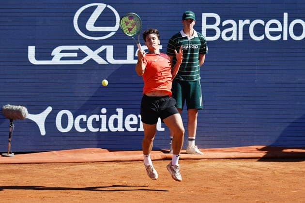 Camilo Ugo Carabelli (ARG), APRIL 15, 2026 - Tennis : Ugo Carabelli during singles 2nd round match against Rafael Jodar on the Barcelona Open Banc Sabadell tennis tournament at the Real Club de Tenis de Barcelona in Barcelona, Spain. Noxthirdxpartyxsales  aflo_327047635