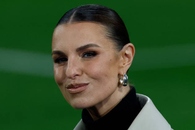 15 04 2026, xjrdrx, Football UEFA Champions League, FC Bayern Muenchen Real Madrid v l Moderator Laura Wontorra DAZN DFL DFB REGULATIONS PROHIBIT ANY USE OF PHOTOGRAPHS as IMAGE SEQUENCES and or QUASI VIDEO Muenchen