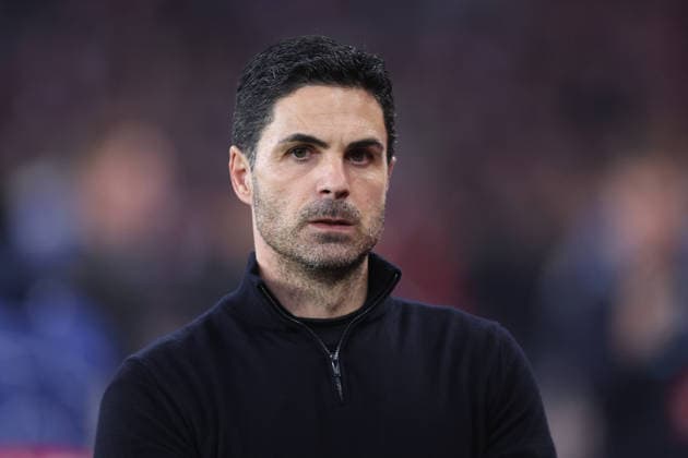 London, England, 15th April 2026. Mikel Arteta manager of Arsenal during the Arsenal vs Sporting Lisbon UEFA Champions League quarter final 2nd leg match at the Emirates Stadium, London. Picture credit should read: David Klein Sportimage EDITORIAL USE ONLY. No use with unauthorised audio, video, data, fixture lists, club league logos or live services. Online in-match use limited to 120 images, no video emulation. No use in betting, games or single club league player publications. SPI_020_DK_Arsenal_Sporting_Lisbon SPI-4686-0020