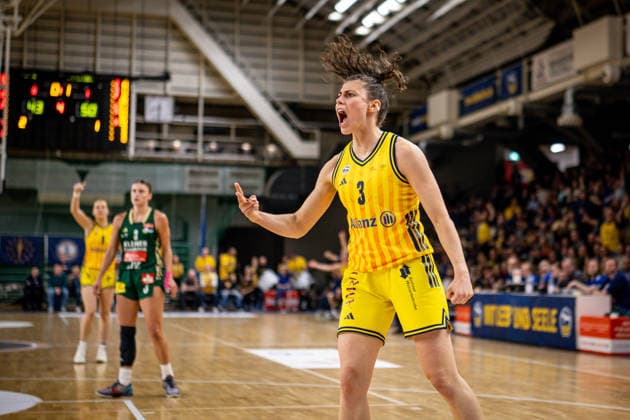 Basketball Berlin 15 04 2026 DBBL 1 Bundesliga Season 2025 2026 Playoffs Semifinal Game 3 Alba Berlin Rutronik Stars Keltern Theresa Simon Alba, No 03