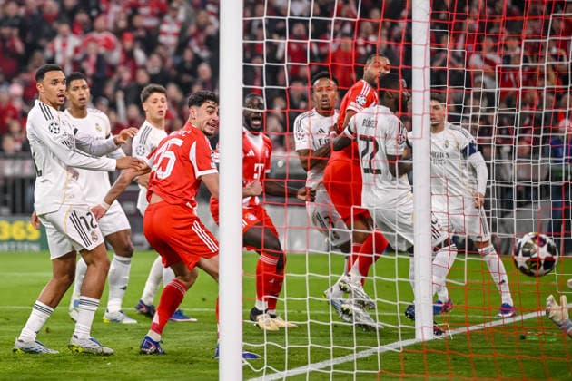 Aleksandar PavloviÄ‡ FC Bayern München scores his team s first goal during the UEFA Champions League 2025 26 Quarter Final Second Leg match between FC Bayern München and Real Madrid CF at Football Arena Munich on April 15, 2026 in Munich, Germany Photo by Harry Langer DeFodi Images
