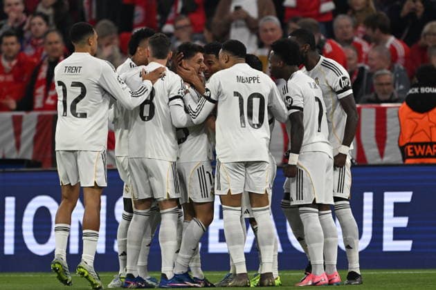 Bayern Munich v Real Madrid - UEFA Champions League MUNICH, GERMANY - APRIL 15: Arda Guler of Real Madrid celebrates after scoring a goal during the UEFA Champions League 2025 26 Quarter-Final Second Leg match between FC Bayern Munich and Real Madrid CF at Football Arena Munich on April 15, 2026 in Munich, Germany. Halil Sagirkaya Anadolu Munich Germany. Editorial use only. Please get in touch for any other usage.  Copyright: x2026xAnadoluxHalilxSagirkayax