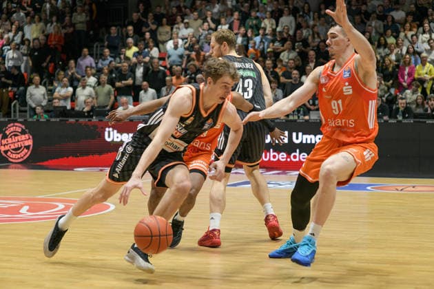 easyCredit Basketball Bundesliga, Matchday 23, Niners Chemnitz Ratiopharm Ulm 15 04 2026 from 20 Copyright: xEHLxMedia MichelxKöhlerx 202602003-Niners Chemnitz-Ratiopharm Ulm_004