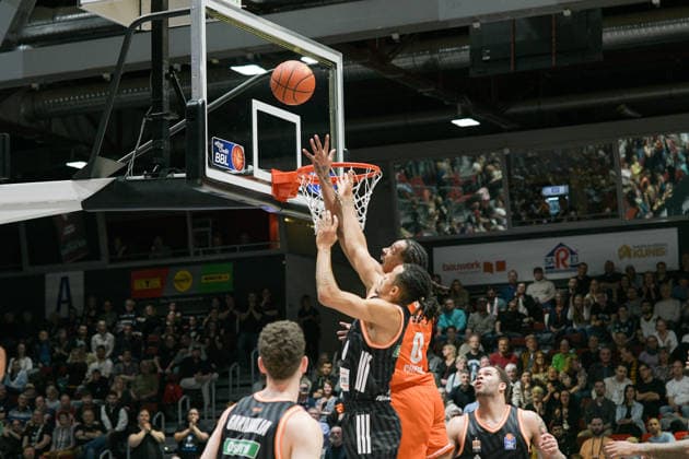 easyCredit Basketball Bundesliga, Matchday 23, Niners Chemnitz Ratiopharm Ulm 15 04 2026 from 20 Copyright: xEHLxMedia MichelxKöhlerx 202602003-Niners Chemnitz-Ratiopharm Ulm_025