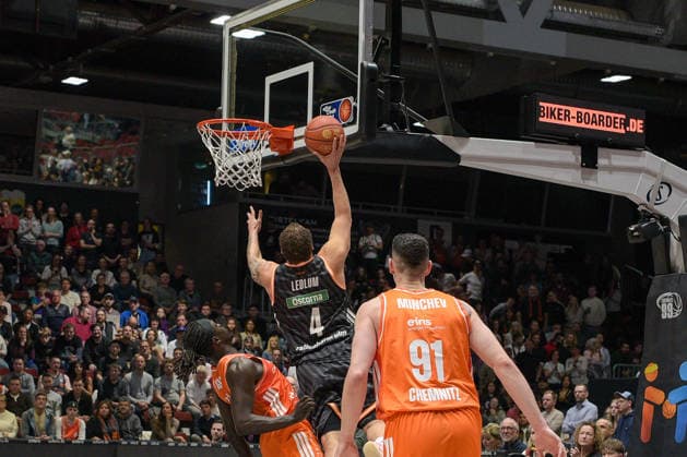 easyCredit Basketball Bundesliga, Matchday 23, Niners Chemnitz Ratiopharm Ulm 15 04 2026 from 20 Copyright: xEHLxMedia MichelxKöhlerx 202602003-Niners Chemnitz-Ratiopharm Ulm_033