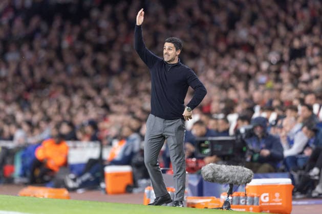 Arsenal FC v Sporting CP, UEFA Champions League, Quarter-final, Leg 2 of 2, Football, Emirates Stadium, London, UK - 15 Apr 2026 Arsenal Manager Mikel Arteta reacts London Emirates Stadium Highbury GBR, UK NEWSPAPERS OUT Copyright: xEllixBirchx