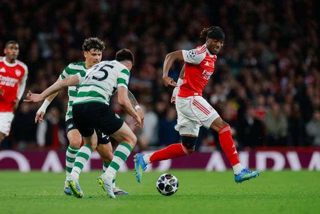 Champions League 2025 26 Quarter Final 2nd Leg Arsenal v Sporting CP Emirates Stadium 15.04.2026 Noni Madueke of Arsenal Champions League 2025 26 Quarter Final 2nd Leg Arsenal v Sporting CP Emirates Stadium 15.04.2026 Photograph By Marc Aspland The Times  Copyright: xMarcxAsplandx NINTCHDBPICT001073754158